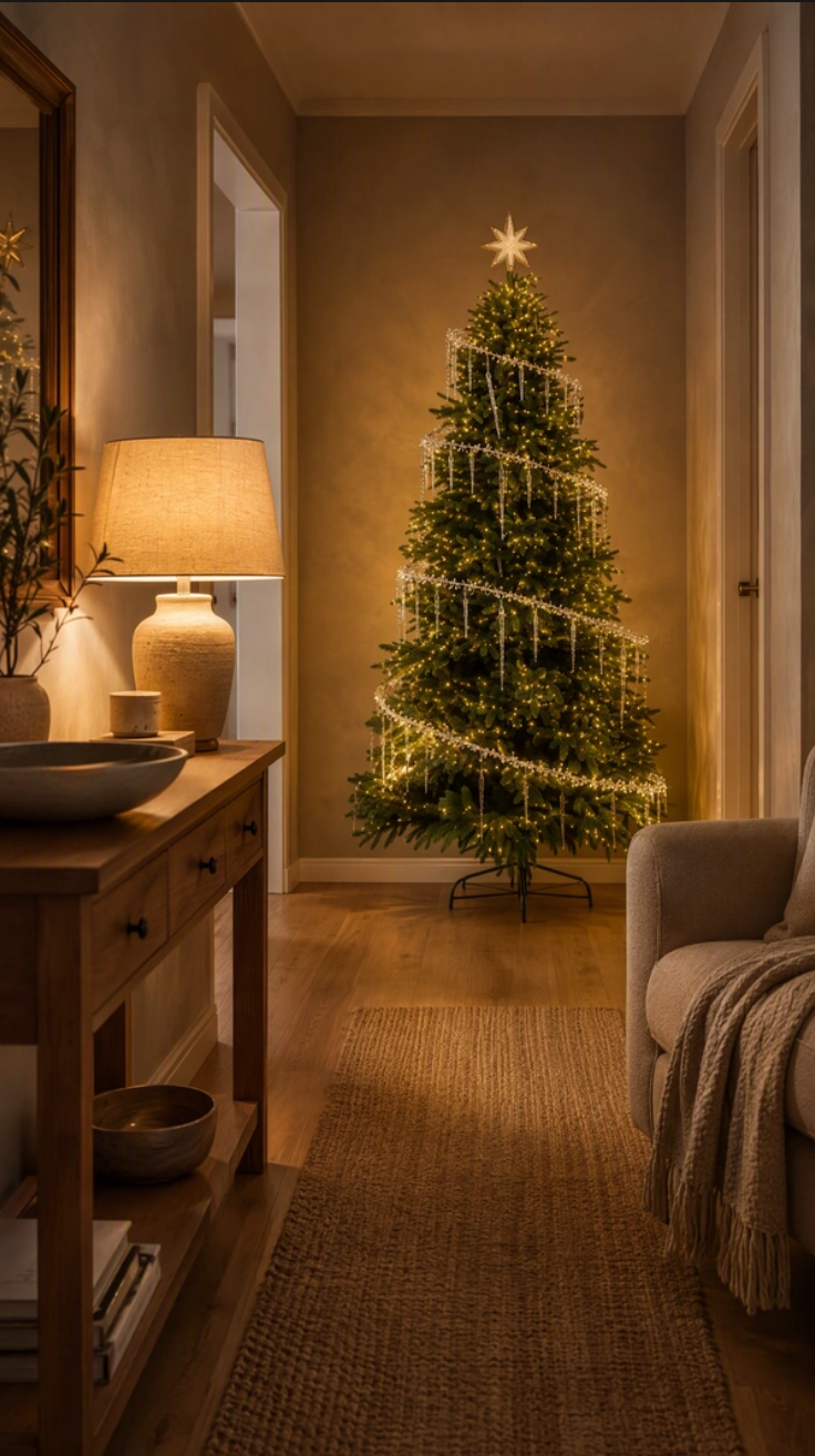 Floating Icicle Spiral Tree Light Set