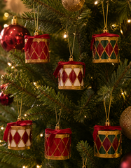 Hanging Drums Set of Three - 3 Colour Choices - 7cm