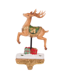 4 ASST SANTA SLEIGH STOCKING HOLDERS