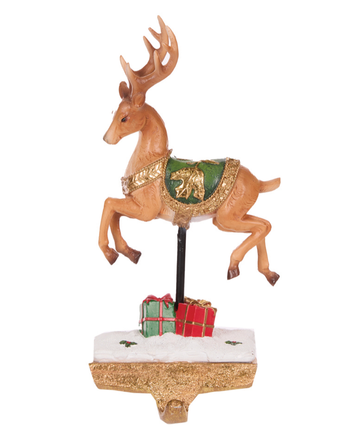 4 ASST SANTA SLEIGH STOCKING HOLDERS