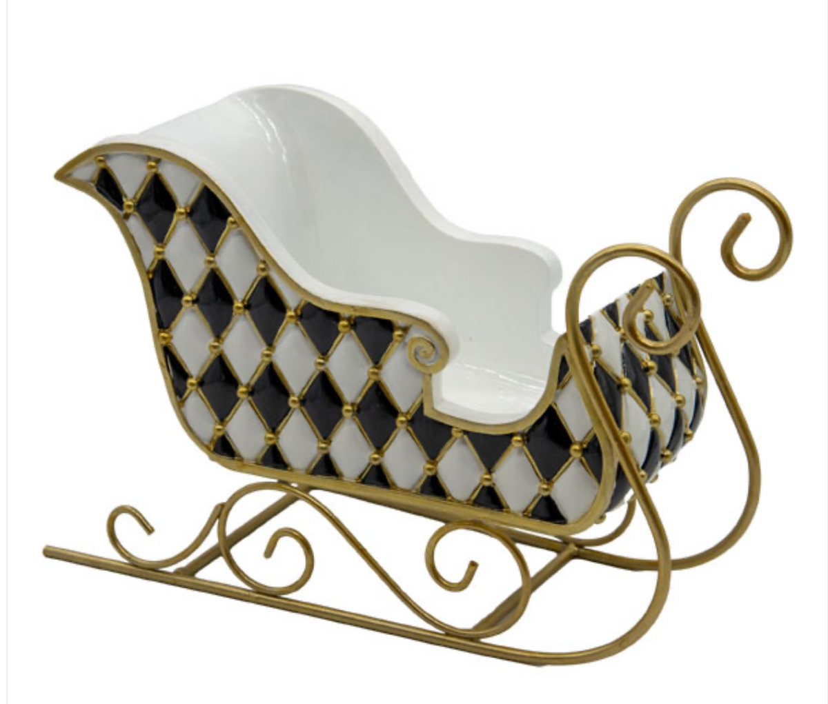 Black & White Sleigh 30cm