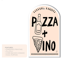 Ceramic Trivet - Pizza and Vino
