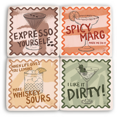 Cocktails Coasters S/4