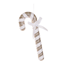 Champagne & White Hanging Candy Cane 33cm or 48cm