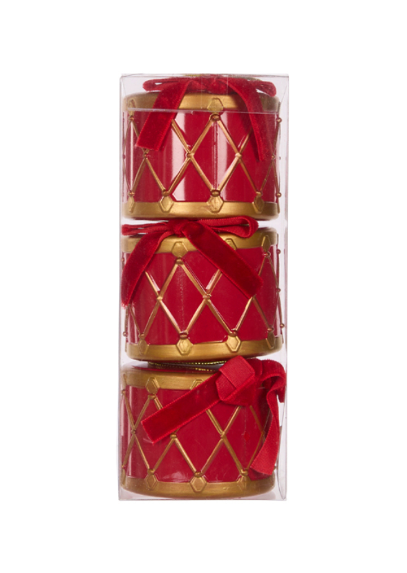 Hanging Drums Set of Three - 3 Colour Choices - 7cm