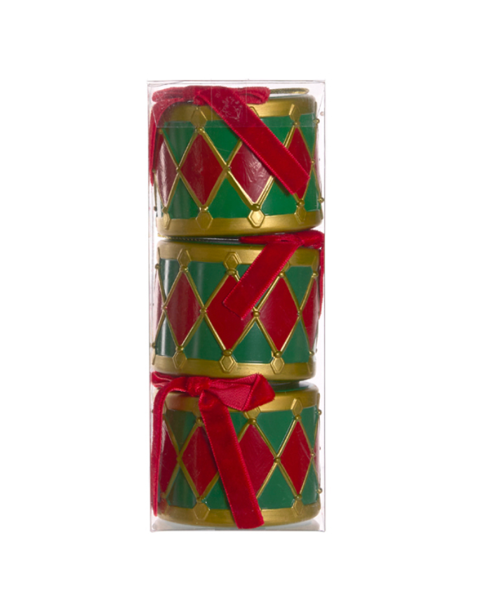 Hanging Drums Set of Three - 3 Colour Choices - 7cm