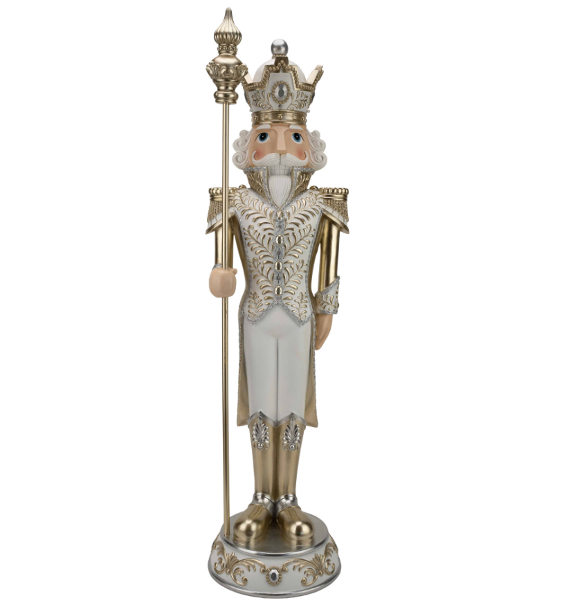 Champagne White LED Nutcracker