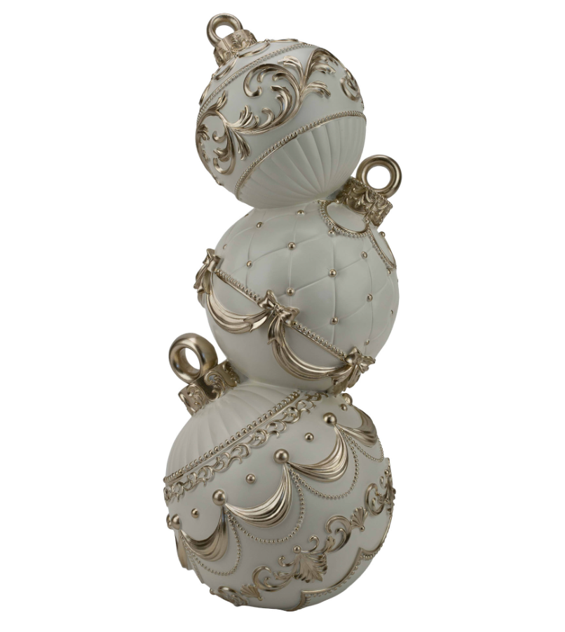 Champagne Ivory Ball Stack 61cm