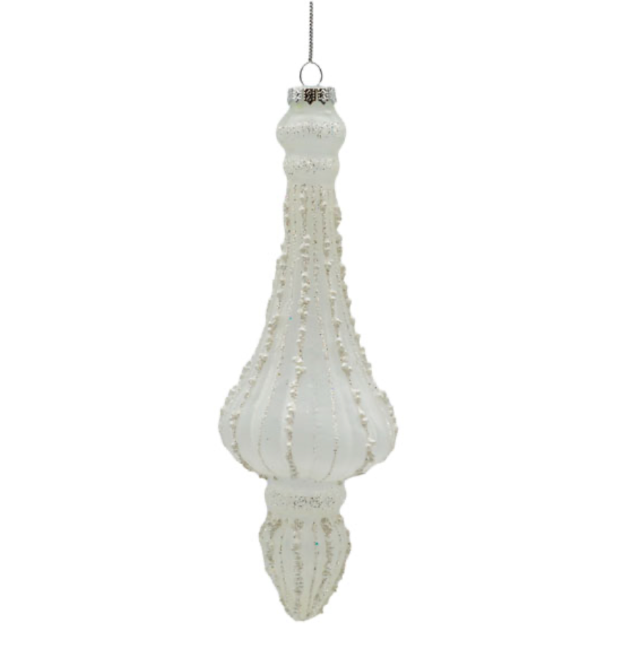 Clear Frosted Finial 21cm