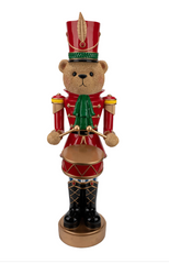 Drummer Bear LED Nutcracker 92cm