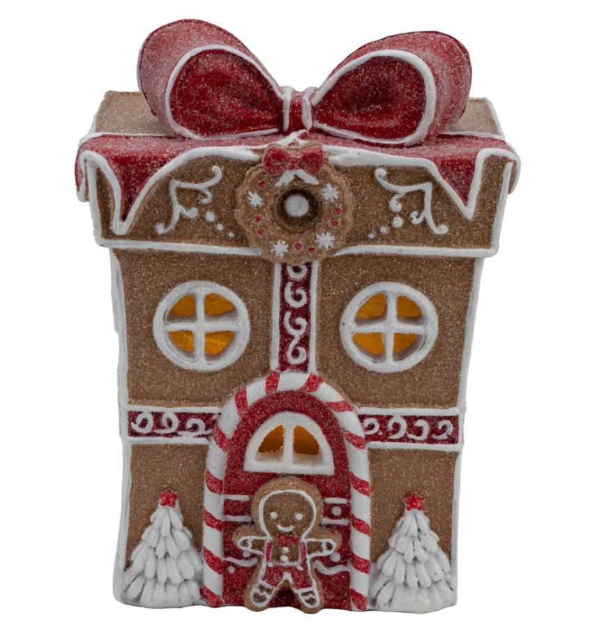 Gingerbread Gift Box LED
