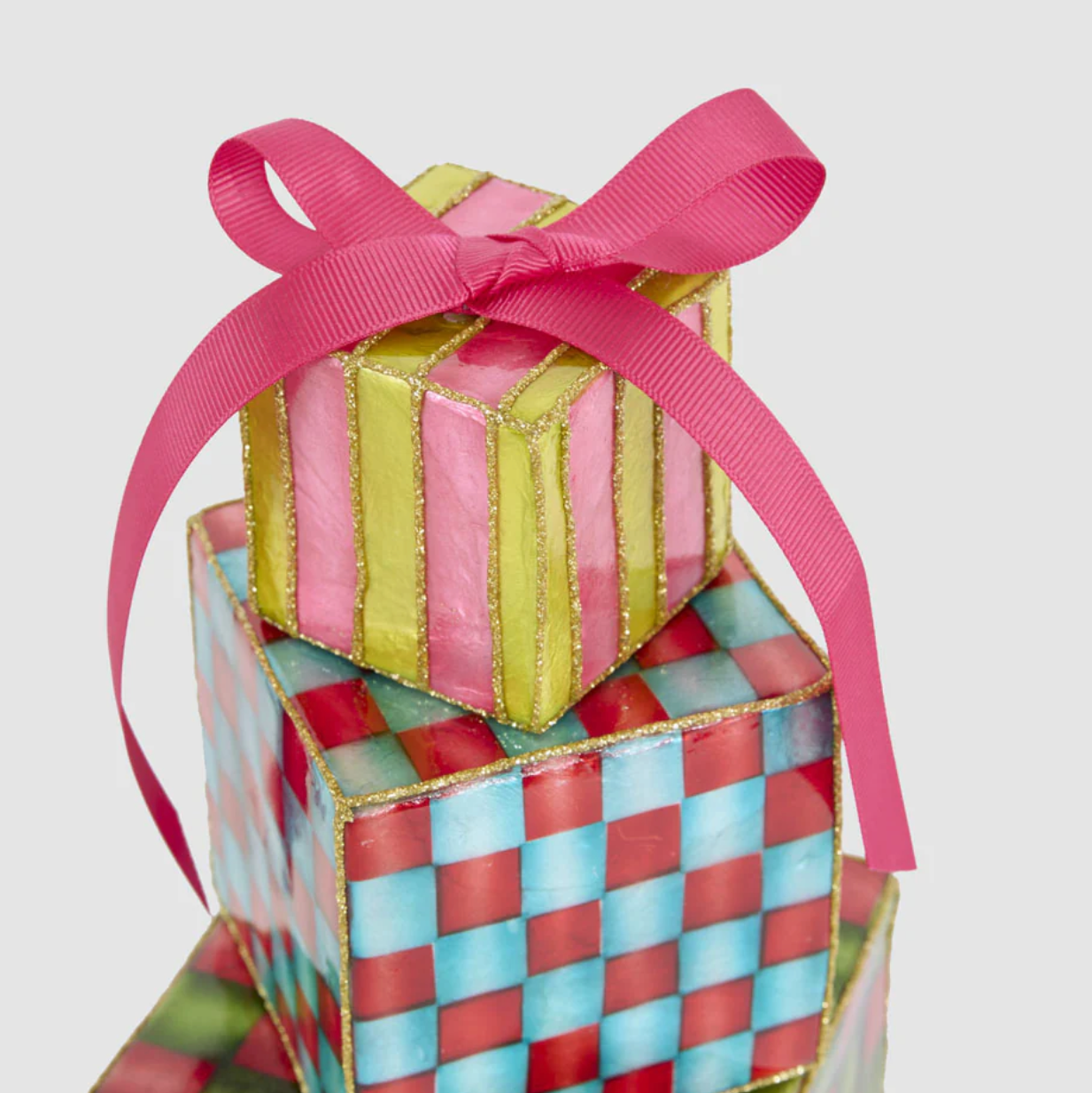 Checkers Stacked Gift Decoration