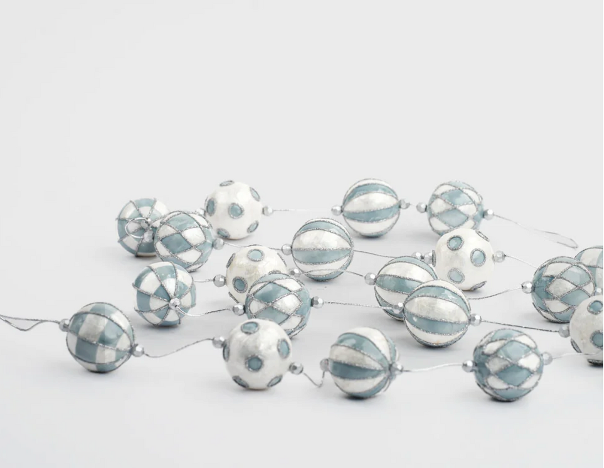 Capiz Garland Light Blue