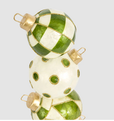 Capiz Bauble Stack - Green 45cm