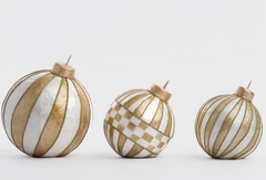 Capiz Bauble Trio Table Decor Gold