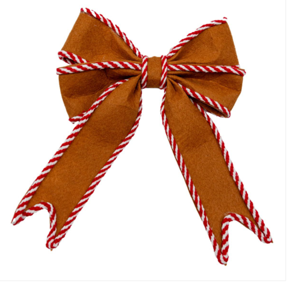 Gingerbread Bow 27 x 18cm  Set of 3