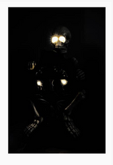 58cm Skeleton On Rip Tombstone with Solar Light