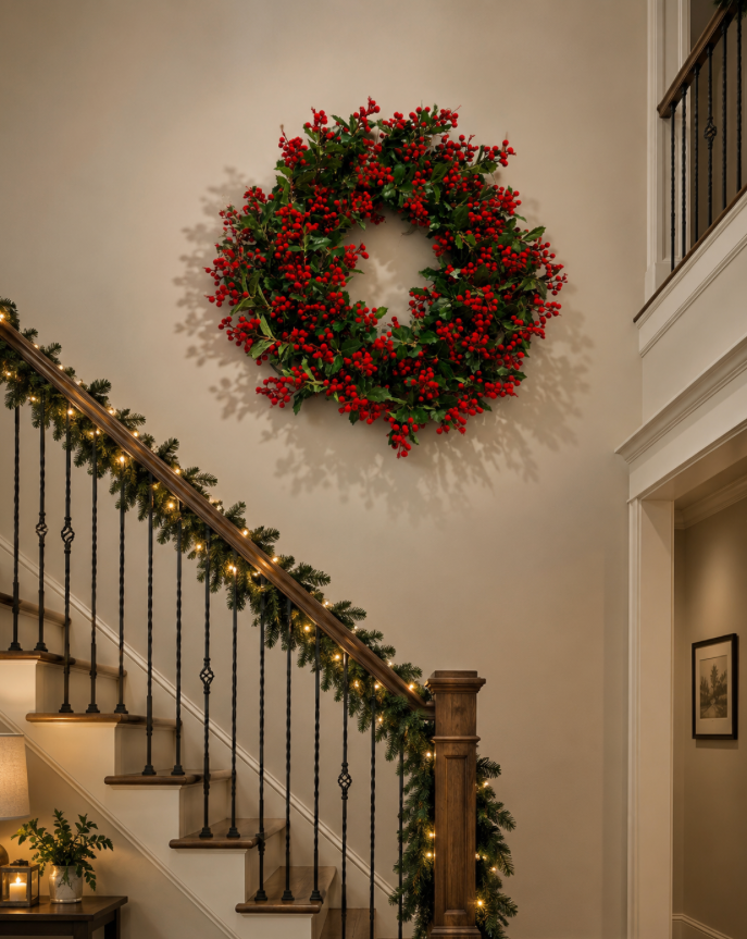 90cm Red Berry Wreath