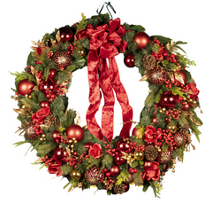 105cm Red & Gold Exquisite Wreath