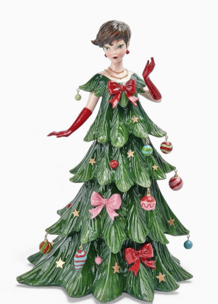 Holly Jolly Lady in Christmas Gown 40.6cm