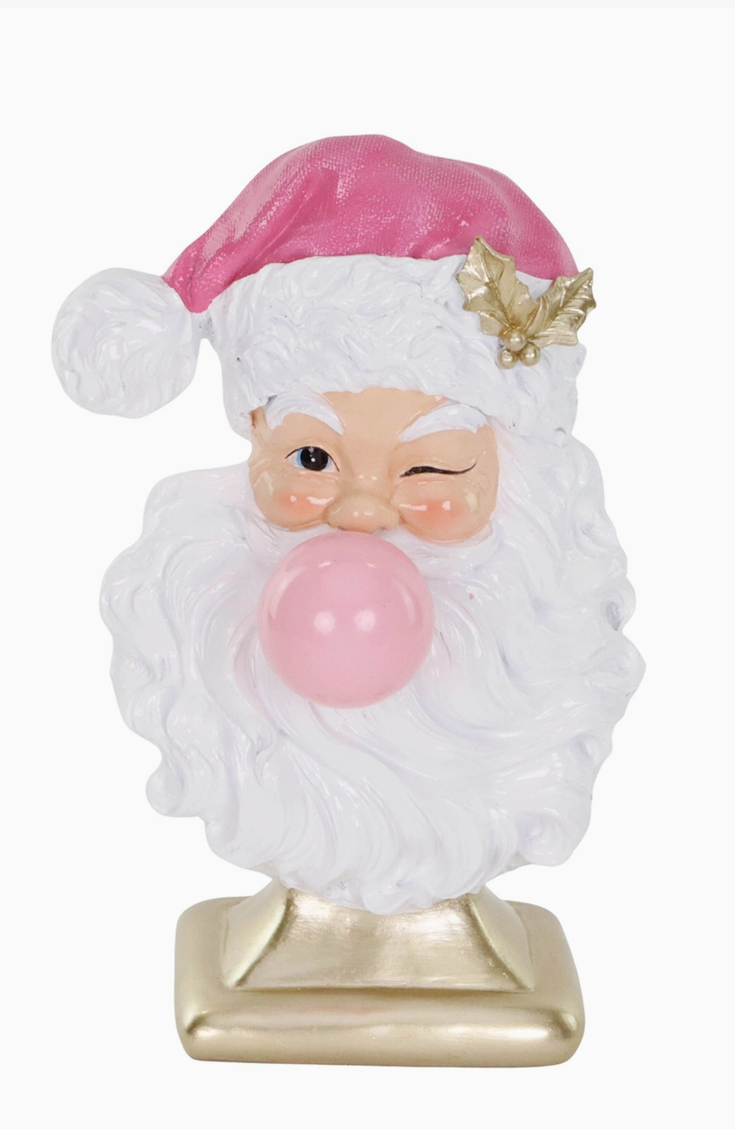 Bubble Gum Cheeky Santa Bust 31.5cm