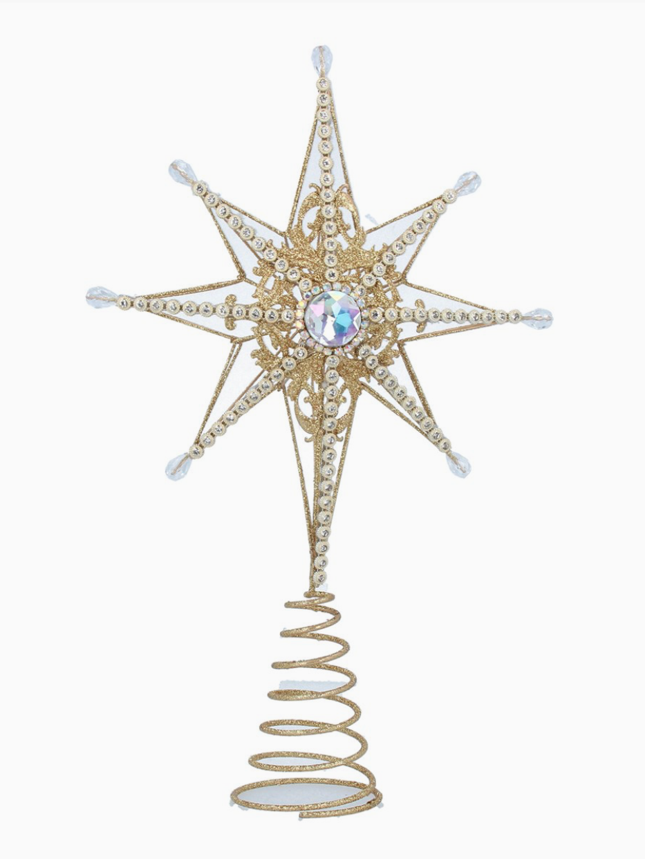 Gold Sparkle Star Tree Topper