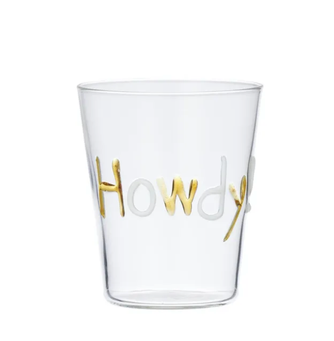 Howdy Glass Tumblers Set of 2