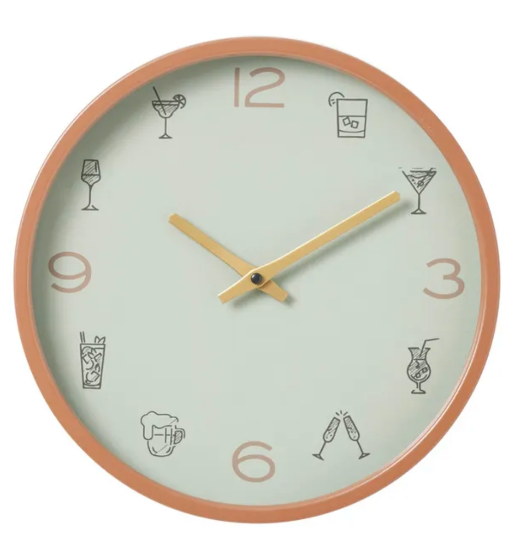 Bach Wall Drink 'Oh' Clock   30.5cm