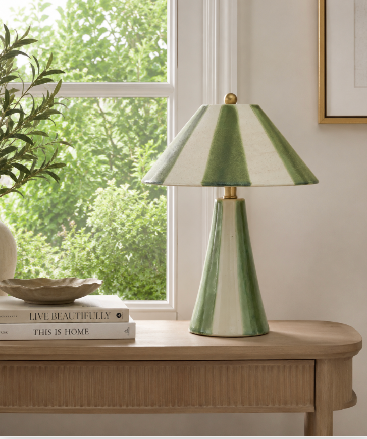 Athol Lamp 35cm - Green