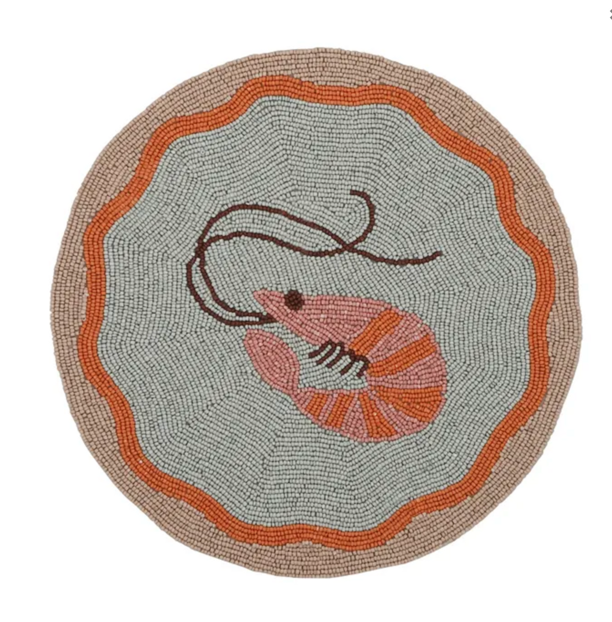 Beaded Placemat Prawn